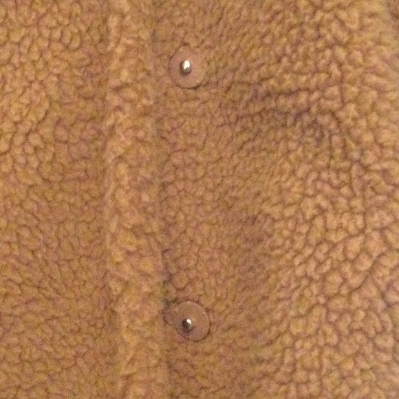 Only Tan Teddy Jacket Soft Plush Outerwear - Picture 3 of 4
